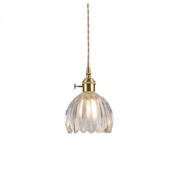 NordicBloom | Loftslampe Vintage - Riflet Glas LED