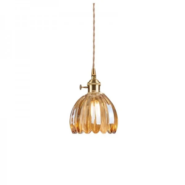 NordicBloom | Loftslampe Vintage - Riflet Glas LED