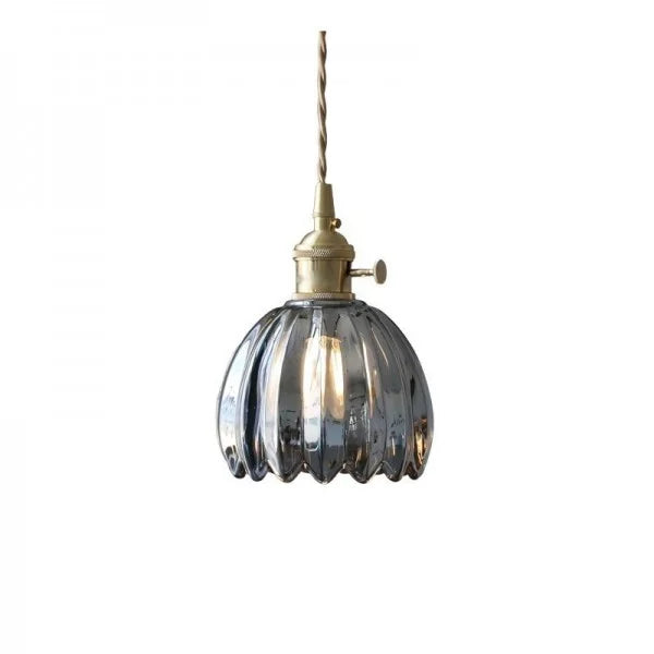 NordicBloom | Loftslampe Vintage - Riflet Glas LED
