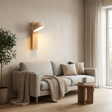NordicCalm | Væglampe Minimalistisk - Wabi-Sabi Travertin Træ LED