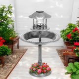 NordicGarden | Fuglebad Vintage - Solcelle LED Trådløs