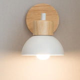 NordicGlow | Væglampe Skandinavisk - Træ Dome LED 1-Lys