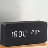 NordicGlow | Vækkeur Minimalistisk - LED Temperatur Display