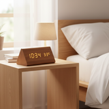 NordicGlow | Vækkeur Minimalistisk - LED Temperatur Display