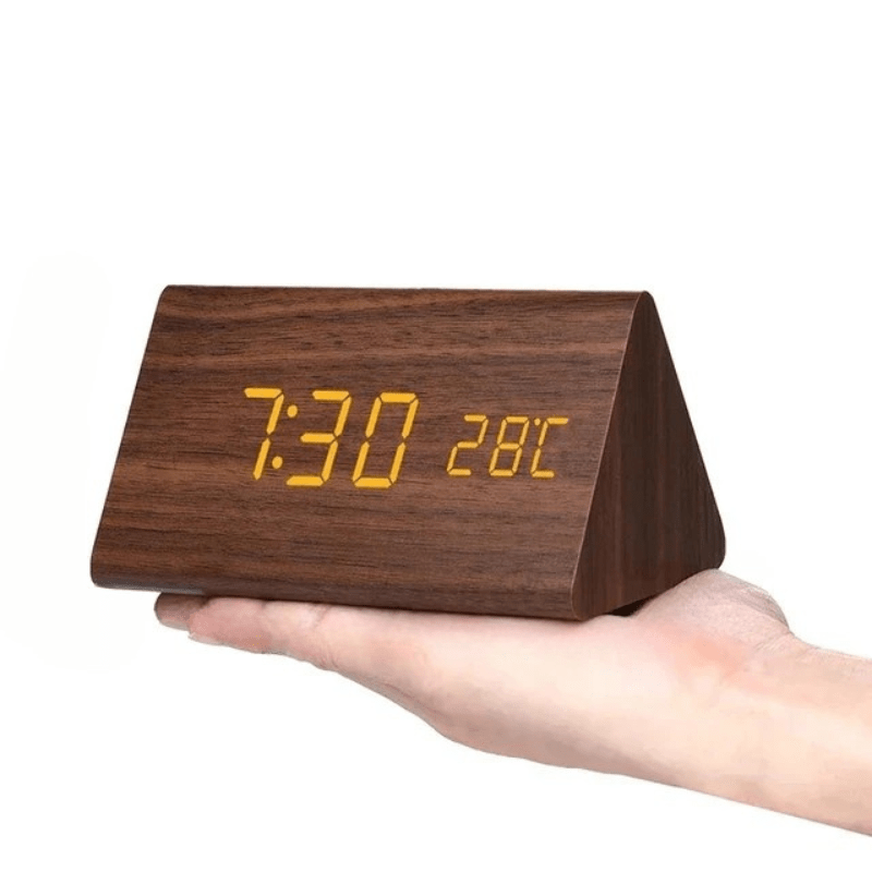 NordicGlow | Vækkeur Minimalistisk - LED Temperatur Display