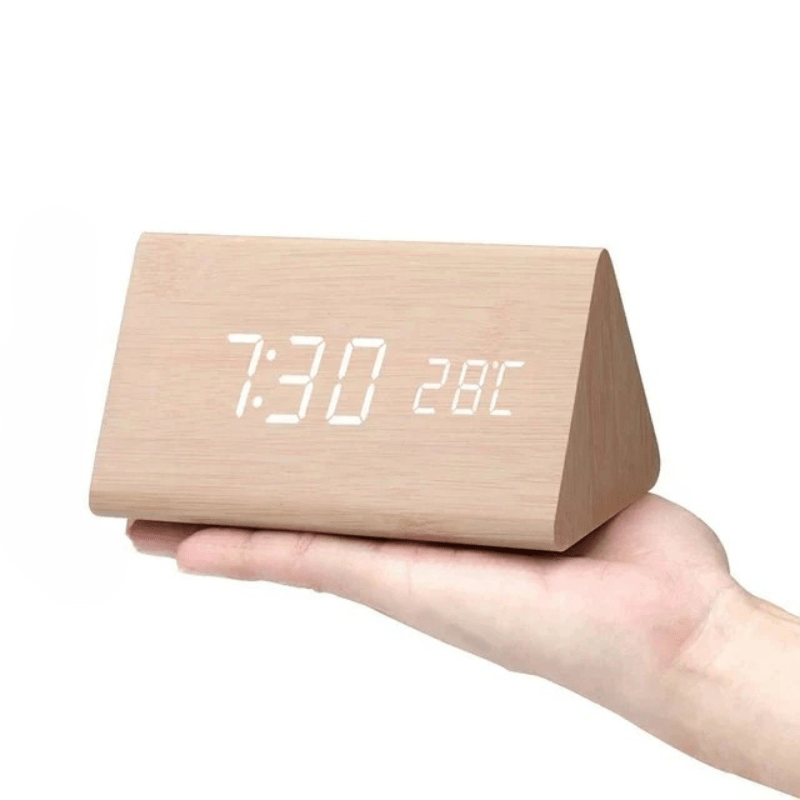 NordicGlow | Vækkeur Minimalistisk - LED Temperatur Display