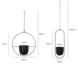 NordicHalo | Hængeplantekrukke Minimalistisk - Rundt Metal Design
