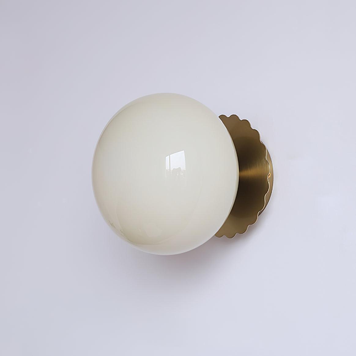 NordicHalo | Væglampe Vintage - Glas Globe Messing LED