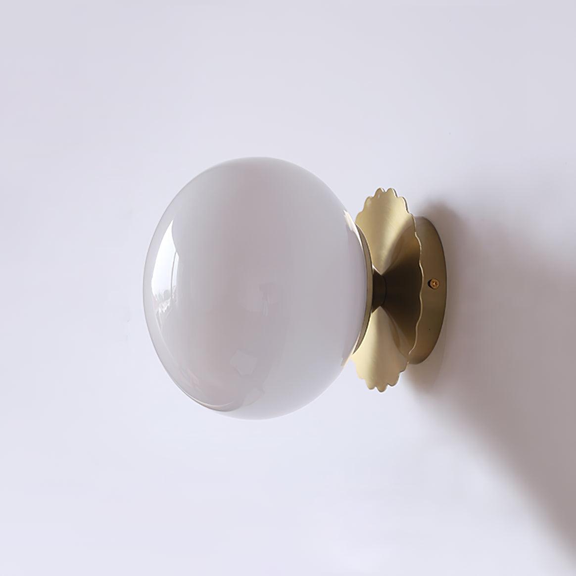 NordicHalo | Væglampe Vintage - Glas Globe Messing LED
