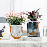 NordicHandle | Plantekrukke Moderne - Selvvandende Glas Med Læderrem