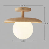 NordicHaven | Loftslampe Skandinavisk - LED Træ Dome