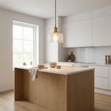 NordicLux | Pendellampe Minimalistisk - Messing Glas Rund 1-lys