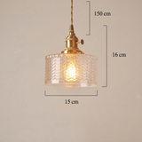 NordicLux | Pendellampe Minimalistisk - Messing Glas Rund 1-lys