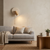 NordicLux | Væglampe Moderne - Travertin Træ Rotérbar LED