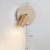 NordicLux | Væglampe Moderne - Travertin Træ Rotérbar LED