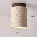 NordicStone | Loftslampe Moderne - Travertin Cylinder LED