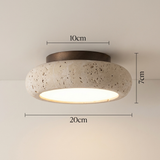 NordicStone | Loftslampe Skandinavisk - Rund LED Travertin