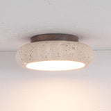 NordicStone | Loftslampe Skandinavisk - Rund LED Travertin