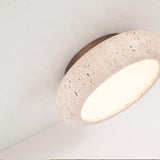 NordicStone | Loftslampe Skandinavisk - Rund LED Travertin