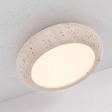 NordicStone | Loftslampe Skandinavisk - Rund LED Travertin