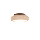 NordicStone | Loftslampe Skandinavisk - Rund LED Travertin