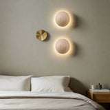 NordicStone | Væglampe Minimalistisk - LED Travertin Rund