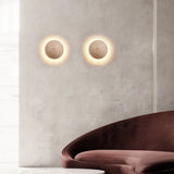 NordicStone | Væglampe Minimalistisk - LED Travertin Rund