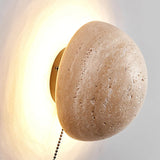 NordicStone | Væglampe Minimalistisk - LED Travertin Rund