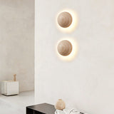 NordicStone | Væglampe Minimalistisk - LED Travertin Rund
