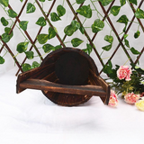 NordicWood | Plantekasse Vintage - Træ Bucket med Håndtag