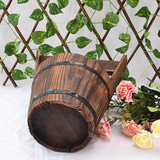 NordicWood | Plantekasse Vintage - Træ Bucket med Håndtag