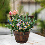 NordicWood | Plantekasse Vintage - Træ Bucket med Håndtag