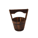NordicWood | Plantekasse Vintage - Træ Bucket med Håndtag