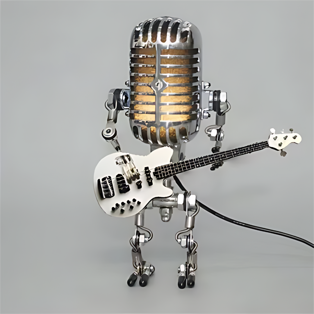 RockGlow | Bordlampe Industri - LED Robot Design