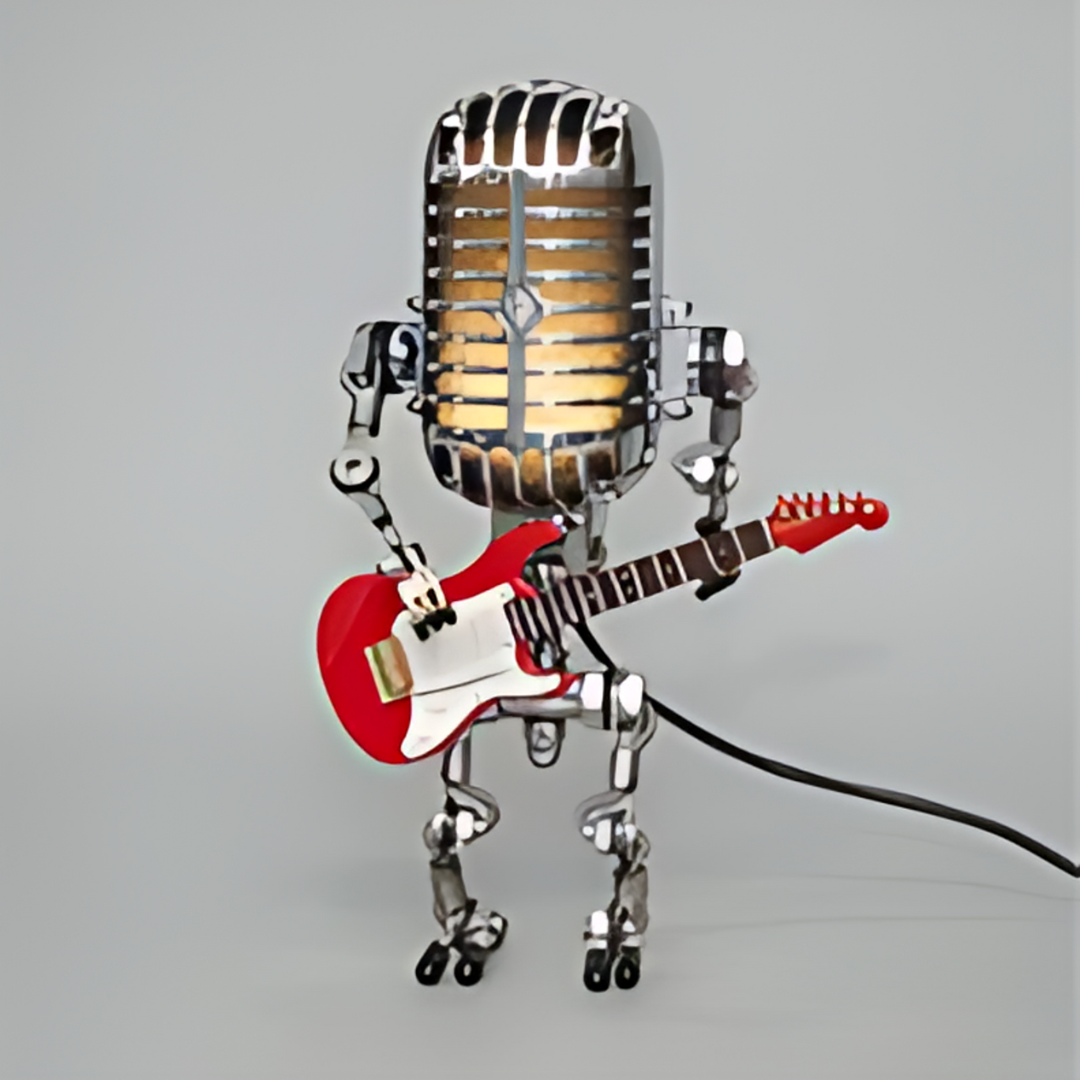 RockGlow | Bordlampe Industri - LED Robot Design