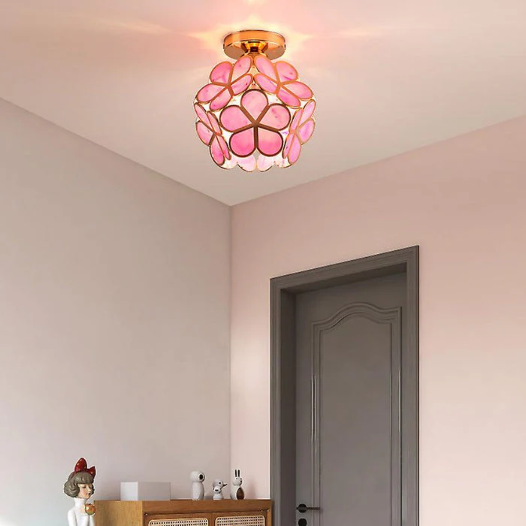 RoséGlow | Loftslampe Vintage - LED Blomsterdesign