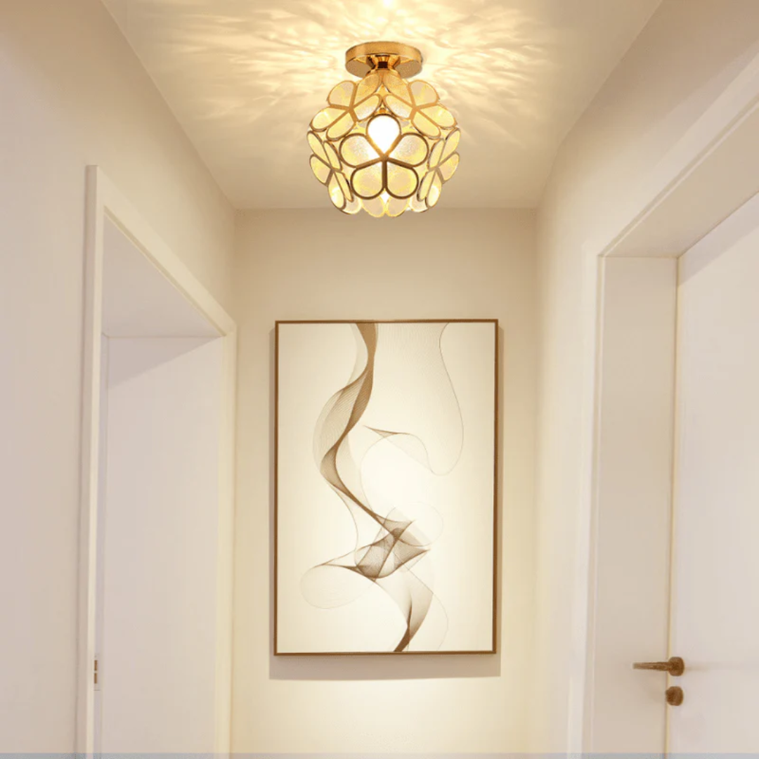 RoséGlow | Loftslampe Vintage - LED Blomsterdesign