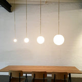 ScandiBright | Pendellampe Minimalistisk - Messing Globus Glas