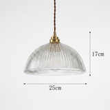 ScandiBright | Pendellampe Moderne – Ribbet Glas Kuppel