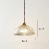 ScandiBright | Pendellampe Moderne – Ribbet Glas Kuppel