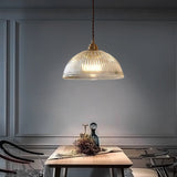 ScandiBright | Pendellampe Moderne – Ribbet Glas Kuppel