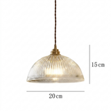 ScandiBright | Pendellampe Moderne – Ribbet Glas Kuppel