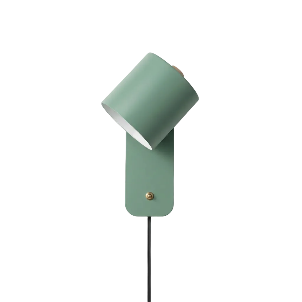 ScandiBright | Væglampe Minimalistisk - Rotérbar Cylinder Med Stik