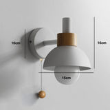ScandiBright | Væglampe Skandinavisk - Træ & Metal LED Globus 1-Lys