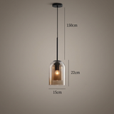 ScandiLume | Loftslampe Minimalistisk - Røget Glas LED