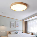 ScandiLux | Loftslampe Moderne - Rund Træ LED Flush Mount