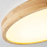 ScandiLux | Loftslampe Moderne - Rund Træ LED Flush Mount