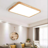 ScandiLux | Loftslampe Moderne - Rund Træ LED Flush Mount