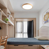 ScandiLux | Loftslampe Moderne - Rund Træ LED Flush Mount