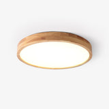 ScandiLux | Loftslampe Moderne - Rund Træ LED Flush Mount